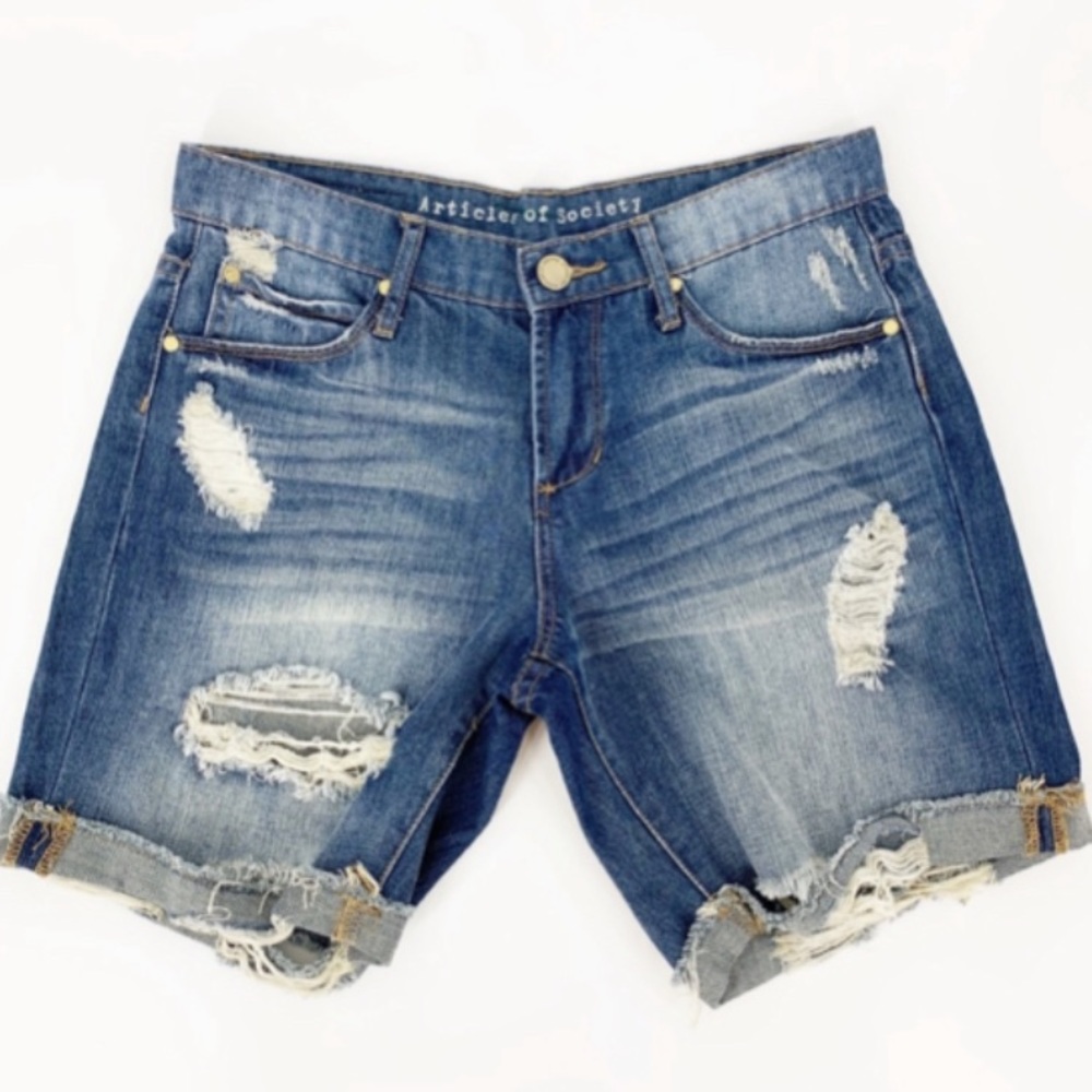Articles of Society Distressed Jean Denim Shorts Women 27